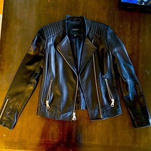 leather biker jacket